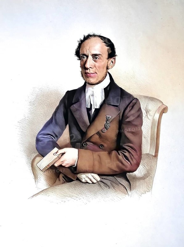 Adolf Theodor Haase (1802-1870), Protestant theologian, superintendent of Galicia, member of the manor house and honorary citizen of Lviv, Historical, digitally restored reproduction from a 19th century original, Record date not stated