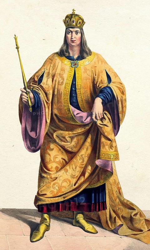 Wenceslas III (born 6 October 1289, died 4 August 1306 in Olmuetz) was King of Hungary from 1301, King of Bohemia from 1305 and Titular King of Poland, Historical, digitally restored reproduction from a 19th century original, Record date not stated