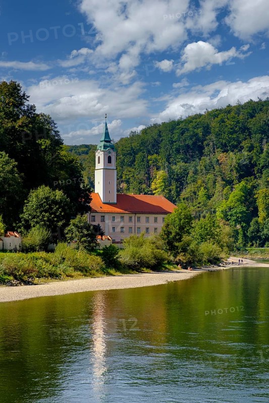 Weltenburg Monastery on the Danube, Danube Gorge, Weltenburger Enge, Gorge, Upper Jura, Weltenburg, Lower Bavaria. Bavaria, Germany, Europe