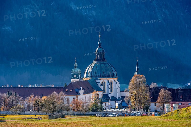 Ettal Benedictine Abbey and baroque church, municipality of Ettal in Ammergau, Upper Bavaria, Bavaria, Germany, Europe
