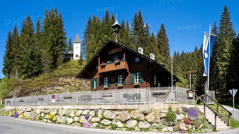 Forest school, Alpl near Krieglach, Waldheimat, panoramic view, Styria, Austria, Europe