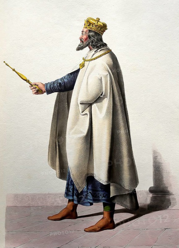 Andrew II (1177-1235), King of Hungary, Historical, digitally restored reproduction from a 19th century original, Record date not stated