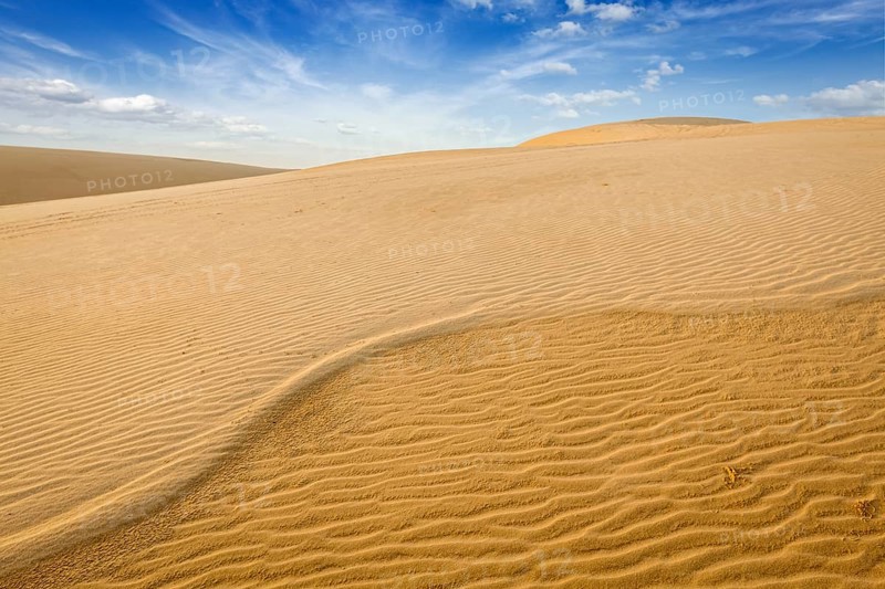 White sand dunes on sunrise, Mui Ne, Vietnam, Asia