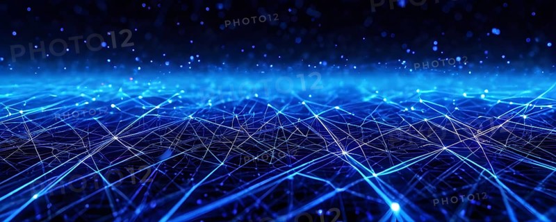 AI generated laser lines intertwining intersecting overlapping each other