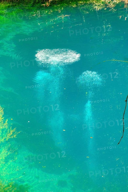 Blue spring, karst pot, Blautopf, Blaubeuren, Swabian Alb, Baden-Wuerttemberg, Germany, Europe