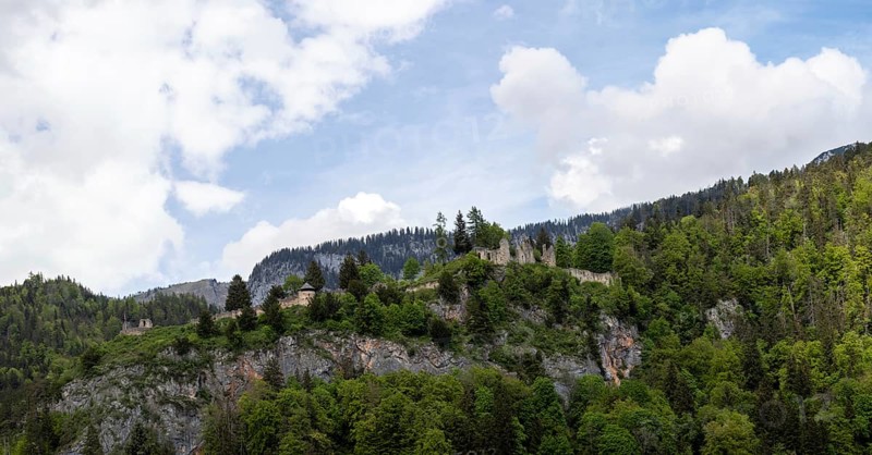 Wolkenstein castle ruins, near Woerschach, Ennstal, Styria, Austria, Europe