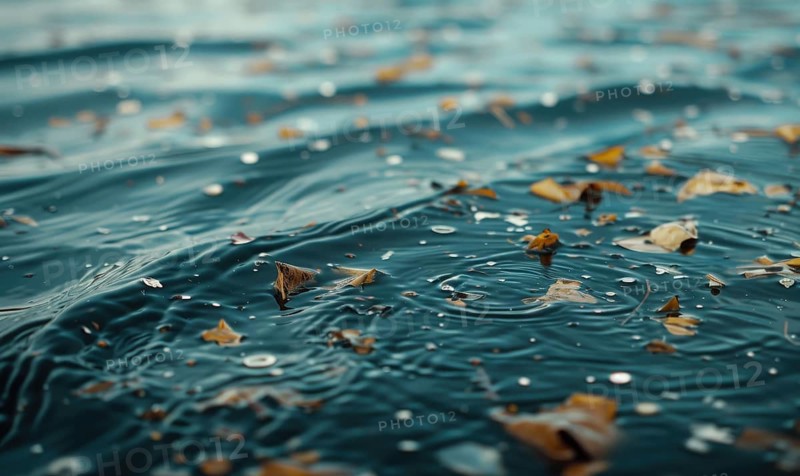 Plastic bags floating in the ocean water, environment and ecology AI generated