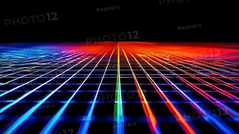 AI generated laser lines intertwining intersecting overlapping each other
