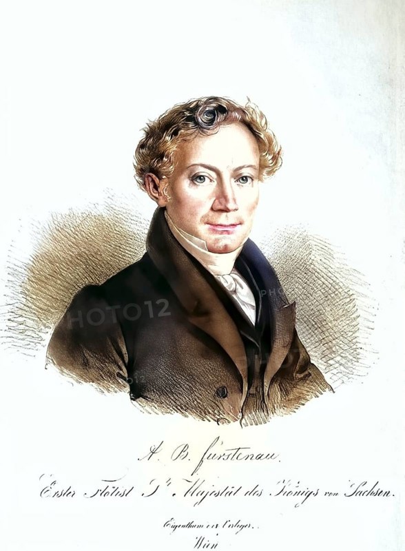 Anton Bernhard Fuerstenau (born 20 October 1792 in Muenster, died 18 November 1852 in Dresden) was a German musician. He was one of the most outstanding German flute players of the first half of the 19th century, as well as a composer and finally a royal Saxon chamber musician in Dresden, Historic, digitally restored reproduction from a 19th century original, Record date not stated