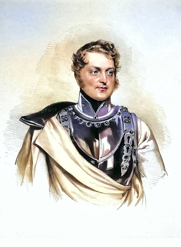 Alfons Markgraf Pallavicini (1807-1875), Austrian officer, Historical, digitally restored reproduction from a 19th century original, Record date not stated