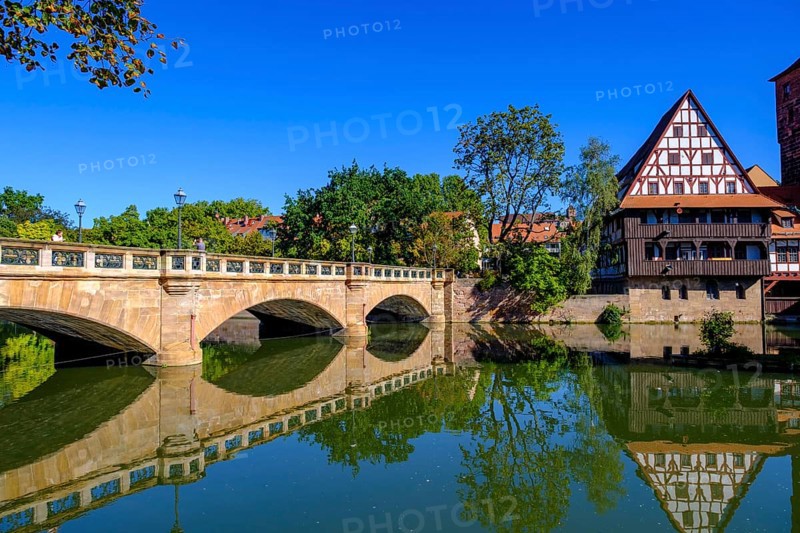 Water tower and wine barn, Maxbruecke an der Pegnitz, Nuremberg, Middle Franconia, Franconia, Bavaria, Germany, Europe