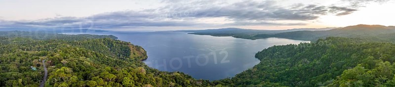 Aerial view, South Pacific and rainforest, Osa Peninsula, Punterenas Province, Costa Rica, Central America