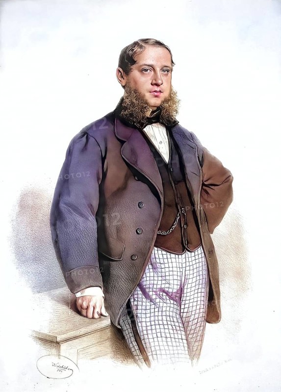 Franz Nowak Junior, around 1860 innkeeper in the famous Zum weissen Ross in Vienna, Austria, Historical, digitally restored reproduction from a 19th century original, Record date not stated, Europe
