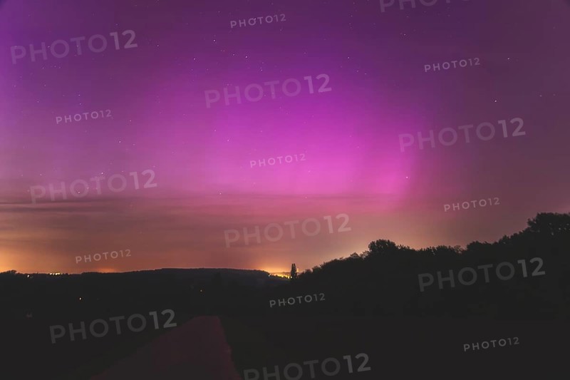 Aurora Borealis, Gruiten, Haan, North Rhine-Westphalia, Germany, Europe