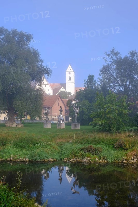 Danube in Riedlingen, Swabian Alb, Upper Danube, Upper Swabia, Swabia, Baden-Wuerttemberg, Germany, Europe