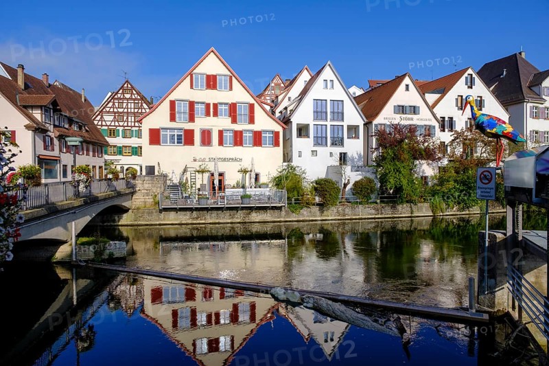 Danube in Riedlingen, Swabian Alb, Upper Danube, Upper Swabia, Swabia, Baden-Wuerttemberg, Germany, Europe