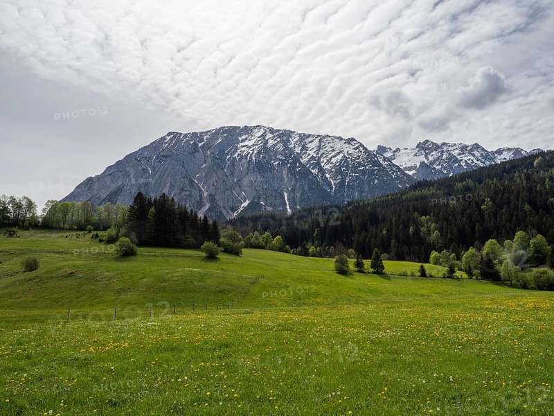 Cloudy mood over the Grimming, near Bad Mitterndorf, Styria, Austria, Europe