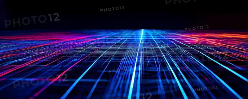 AI generated laser lines intertwining intersecting overlapping each other