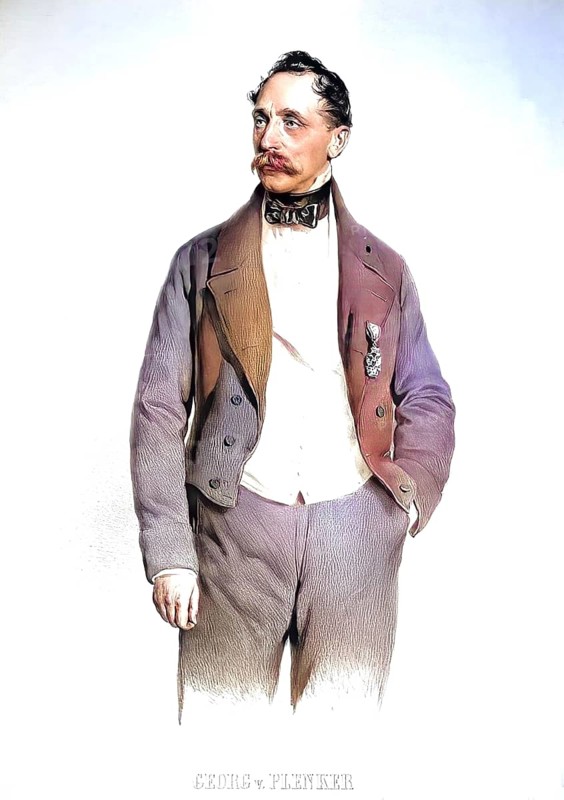 Georg Freiherr von Plenker (1794-1889), Ministerialrat, Factory Director of the Austro-Hungarian Monarchy, k. u. k.-Monarchie Tabakregie, Historical, digitally restored reproduction from a 19th century original, Record date not stated