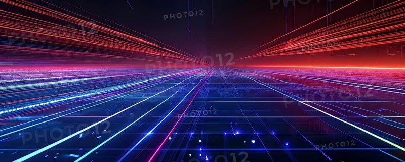 AI generated laser lines intertwining intersecting overlapping each other