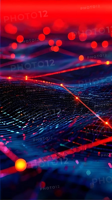 AI generated laser lines intertwining intersecting overlapping each other