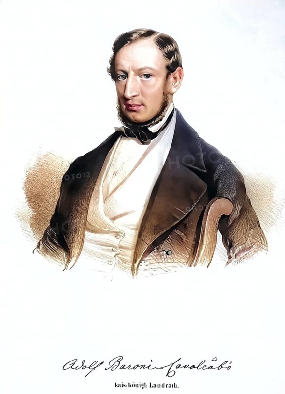 Adolf von Baroni-Cavalcabo, Austro-Hungarian Monarchy, Imperial and Royal Monarchy official, Historical, digitally restored reproduction from a 19th century original, Record date not stated