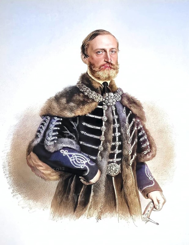 Bela Adalbert Frimont Count of Palota, Prince of Androcco (1817-1860), Historical, digitally restored reproduction from a 19th century original, Record date not stated