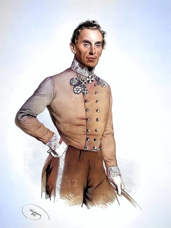 Eduard Graf von Wengersky, Freiherr von Ungerschuetz (1793-1873), Field Marshal Lieutenant, 1856 Commander of the Olmuetz Fortress, Historical, digitally restored reproduction from a 19th century original, Record date not stated