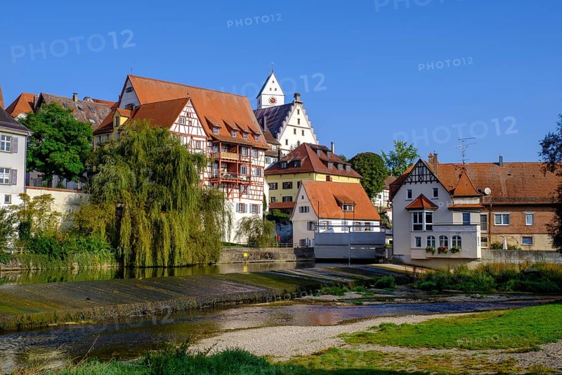 Danube in Riedlingen, Swabian Alb, Upper Danube, Upper Swabia, Swabia, Baden-Wuerttemberg, Germany, Europe