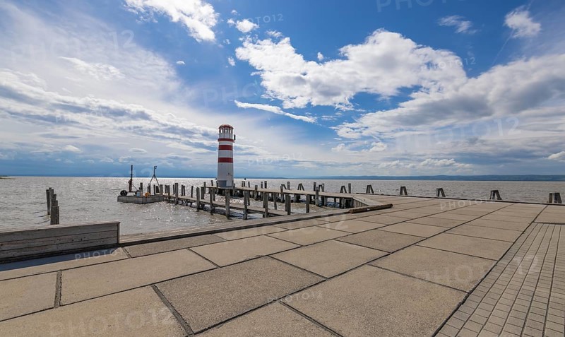 Lighthouse, Podersdorf, Lake Neusiedl, Lake, jetty, Austria, Europe