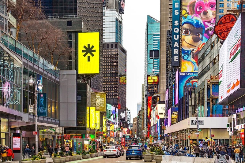Neon signs in Times Square, Manhattan, New York City