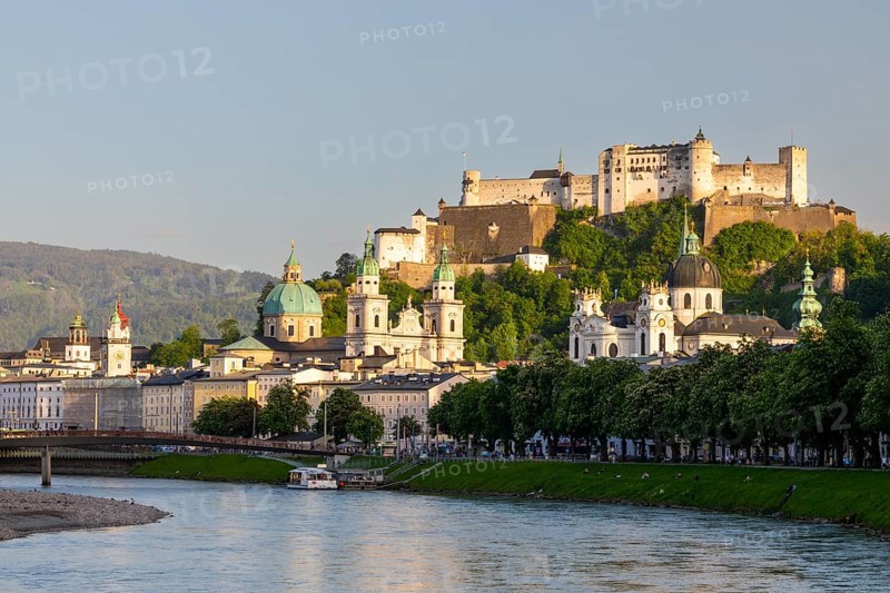 Hohensalzburg Fortress, Salzburg Cathedral, Salzach, City of Salzburg, Province of Salzburg, Austria, Europe