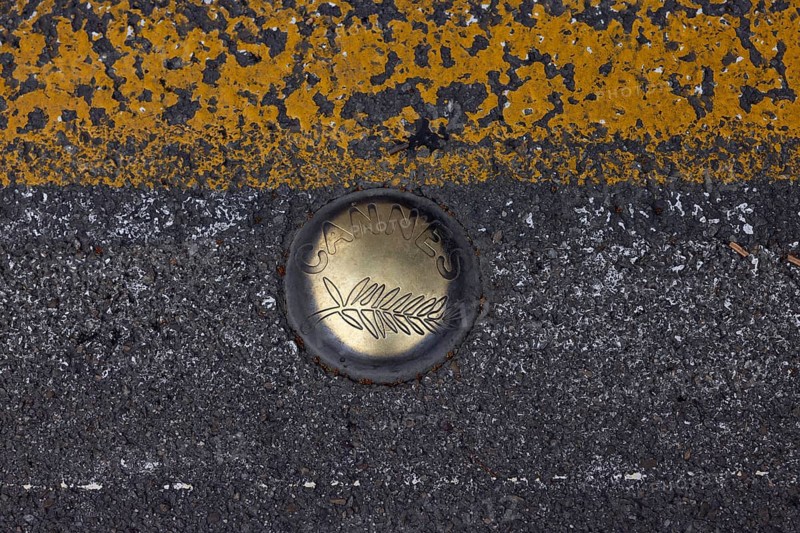 Cannes, France, 14 May 2024: Floor marker with Cannes logo during the opening of the 77th Cannes International Film Festival. The 77th Cannes International Film Festival will take place from 14 to 25 May 2024, Europe