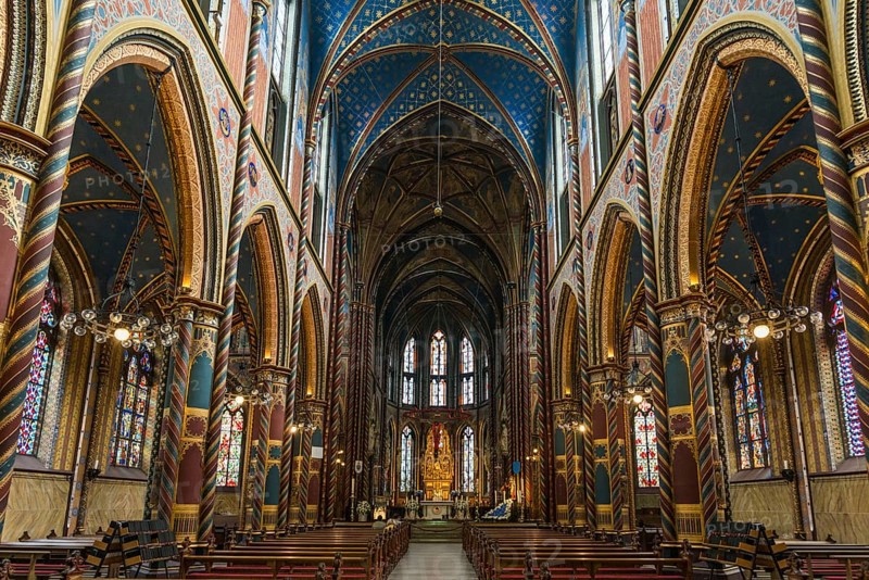 Interior view, Basilica of St Mary, Basilica of St Mary, place of pilgrimage, Kevelaer, Lower Rhine, North Rhine-Westphalia, Germany, Europe