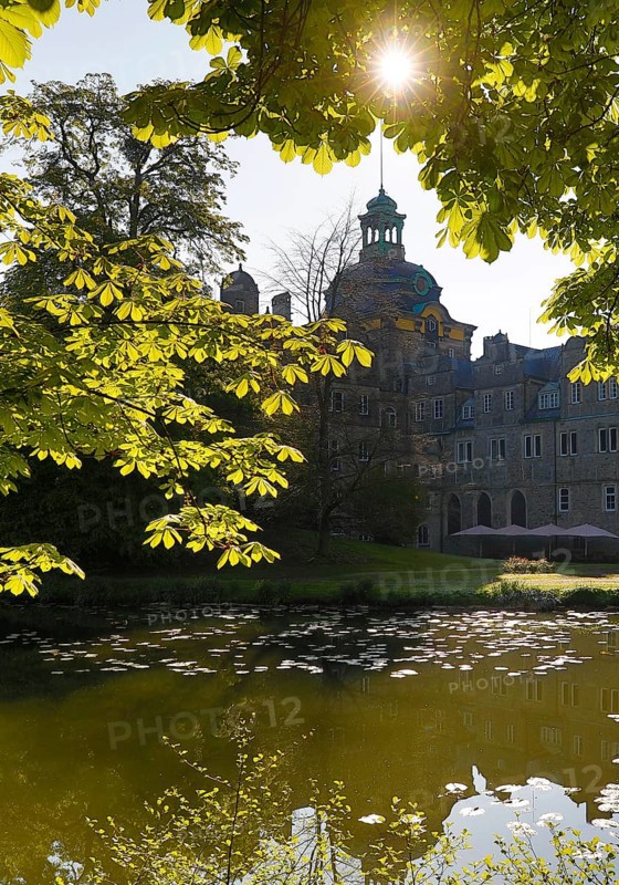 Bueckeburg Castle, ancestral seat of the House of Schaumburg-Lippe, Bueckeburg, Lower Saxony, Germany, Europe