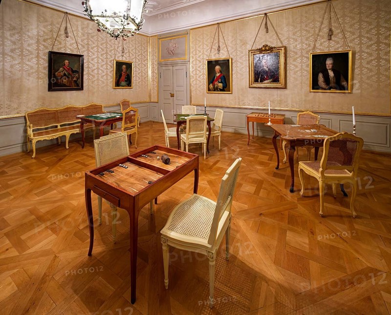 Parlour of Elector Carl Theodor, Schwetzingen Palace, interior view, Schwetzingen, Baden-Wuerttemberg, Germany, Europe