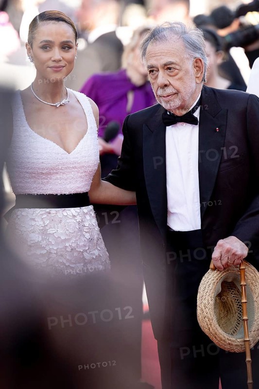 Cannes, France, 16 May 2024: Nathalie Emmanuel and Francis Ford Coppola at the premiere of Megalopolis on the red carpet of the Palais des Festivals during the 77th Cannes International Film Festival. The 77th Cannes International Film Festival will take place from 14 to 25 May 2024, Europe