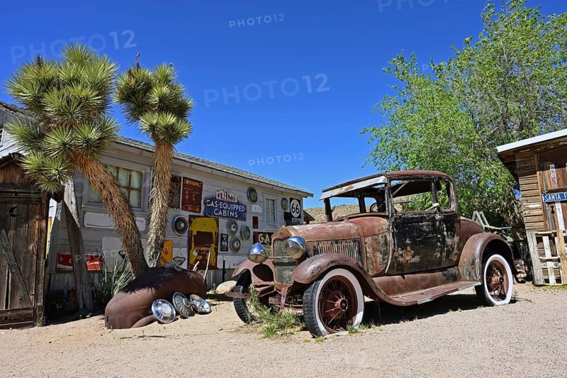 Rusty Ford Model A on Route 66, Hackberry General Store, Hackberry, Arizona