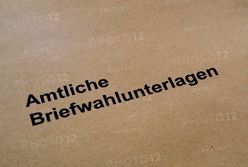 Postal voting, Official postal voting documents, Election, Parliamentary election, European election, Stuttgart, Baden-Wuerttemberg, Germany, Europe