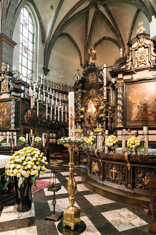 Interior view, candle chapel, place of pilgrimage, Kevelaer, Lower Rhine, North Rhine-Westphalia, Germany, Europe