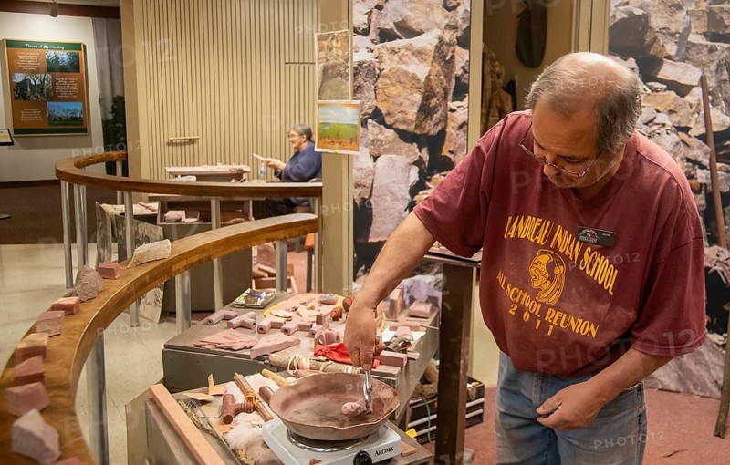 Pipestone, Minnesota, Native Americans make pipes from pipestone at Pipestone National Monument. Native Americans have quarried pipestone (Catlinite) here for hundreds of years, using it to carve the pipes used in daily life and sacred rituals