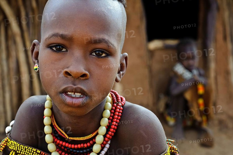 Girls from the Hamer tribe, Omo valley, Ethiopia, Africa
