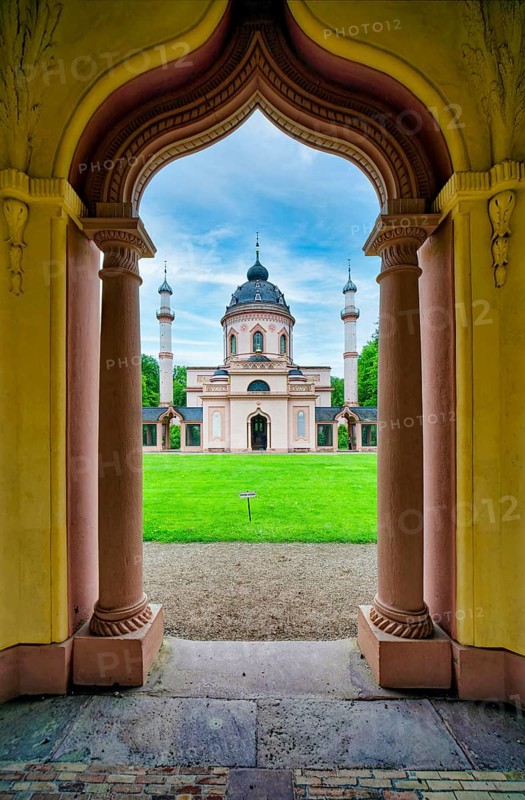 Garden Mosque by Nicolas de Pigage, Schwetzingen Palace Gardens, Schwetzingen, Baden-Wuerttemberg, Germany, Europe