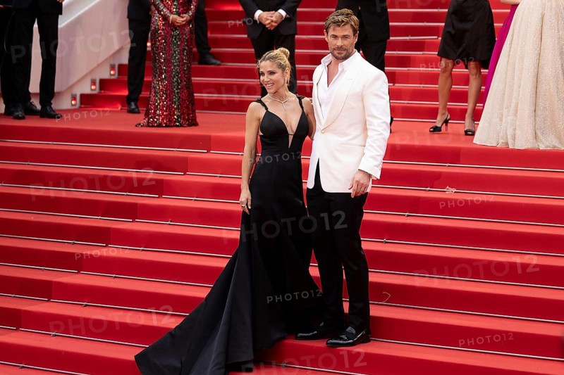 Cannes, France, 15.5.2024: Elsa Pataky and Chris Hemsworth at the premiere of Furiosa: A Mad Max Saga on the red carpet of the Palais des Festivals during the 77th Cannes International Film Festival. The 77th Cannes International Film Festival will take place from 14 to 25 May 2024, Europe