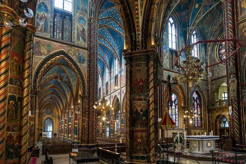 Interior view, Basilica of St Mary, Basilica of St Mary, place of pilgrimage, Kevelaer, Lower Rhine, North Rhine-Westphalia, Germany, Europe
