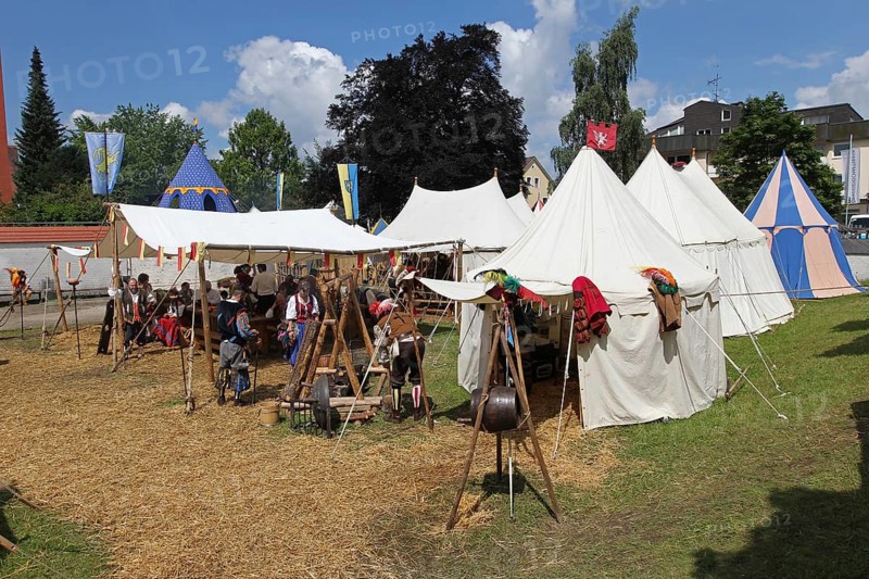 Tradition. Frundsbergfest in Mindelheim in the Unterallgaeu. Camp life, Allgaeu, Bavaria, Germany, Europe