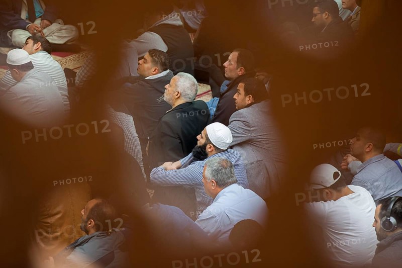 Muslims in Berlin gathered for prayer on 1 May 2015 at the Dar Assalam Mosque, Neukoelln Meeting Centre, NBS, Berlin, Berlin, Germany, Europe