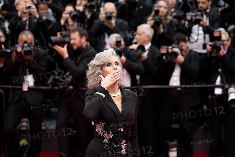 Cannes, France, 14 May 2024: Jane Fonda during the opening of the 77th Cannes International Film Festival on the red carpet of the Palais des Festivals with the opening film Le Deuxieme Acte (The Second Act) . The 77th Cannes International Film Festival will take place from 14 to 25 May 2024, Europe