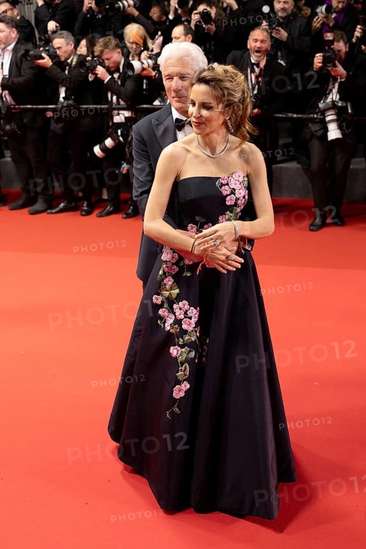 Cannes, France, 17.5.2024: Richard Gere and Alejandra Silva at the premiere of Oh, Canada on the red carpet of the Palais des Festivals during the 77th Cannes International Film Festival. The 77th Cannes International Film Festival will take place from 14 to 25 May 2024, Europe
