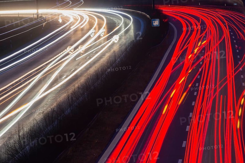 A9 motorway with heavy traffic on 15.12.2014., Beelitz, Germany, Europe